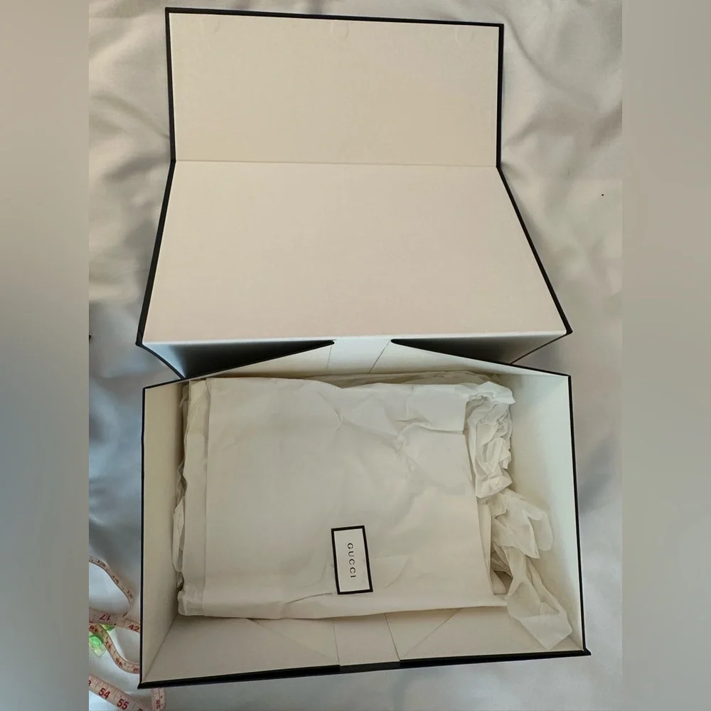 Authentic Gucci Ivory and Black Gift Storage Box